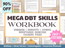 Load image into Gallery viewer, Teen Therapy Bundle: 402 Therapy Worksheets, Activities, DBT and 9 Ebooks for Self-Worth, Boundaries, and more.
